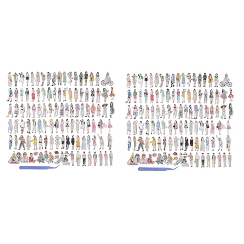 Eioeeklop 216 StüCk Menschen Aufkleber für Tagebuch Schreiben Scrapbooking, Urban Mode MäDchen Sammelalbum Aufkleber für Junk Tagebuch ZubehöR Kit von Eioeeklop