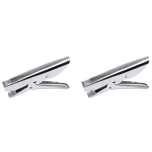 Eioeeklop 2X Metall Hefter 20 Blatt Papier Hefter Schreibwaren Büro Hand Hefter Binde Maschine Mini Schreibwaren Set von Eioeeklop