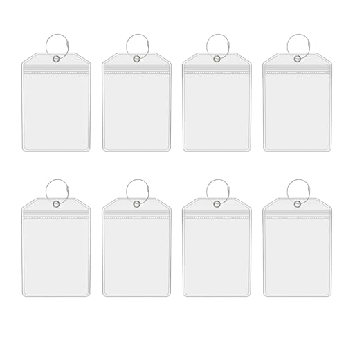 Eioeeklop Extra Großes, Wasserdichtes Reiseanhänger-Set, Golf-Gepäckanhänger, Golftaschen-Versandetikettenhalter, 22,86 cm X 15,24 Cm, 8er-Pack von Eioeeklop
