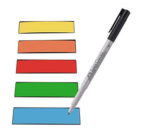 Magnetstreifen Etiketten bunt 100x30 mm - 25 Stück - beschreibbar incl. Stift von EisenRon