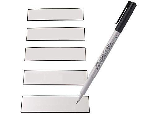 Magnetstreifen Etiketten weiß 83x19 mm - 50 Stück - beschreibbar incl. Stift von EisenRon