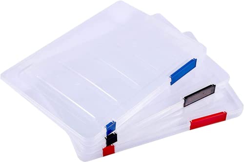 Eivdru 3 Stück 3 Farben A4 Aktenbox Transparent Kunststoff Aufbewahrungsbox für Dokumente, Bücher, Zeitschriften Eivdru 3 Stück 3 Farben A4 Aktenbox Transparent Kunststoff Aufbewahrungsbox für Dokumente, Bücher, Zeitschriften von Eivdru