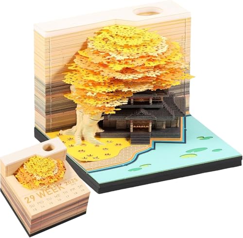 Eivdru 3D Kalender 2025 mit LED Licht 8.5×8.5×7cm 3D Notizblock Kalender 2025 mit Stifthalter 3D Baumhaus 3D Kalender 2025 Abreißen Geschenk für Weihnachten Thanksgiving Jubiläum Valentinstag Eivdru 3D Kalender 2025 mit LED Licht 8.5×8.5×7cm 3D Notizblock Kalender 2025 mit Stifthalter 3D Baumhaus 3D Kalender 2025 Abreißen Geschenk für Weihnachten Thanksgiving Jubiläum Valentinstag von Eivdru