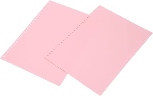 Eivdru Laubschutz, PP-Kunststoff, A4, matt, leicht zu reinigen, 30 Löcher, durchscheinend, für Bericht, für Studio und Büro (Rosa) von Eivdru