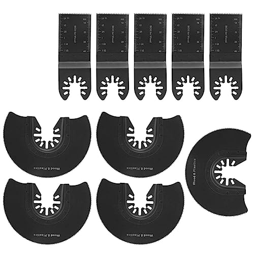 10pcs Oszillierende Sägeblätter Set, Multitool Sägeblatt Kit Oszillierwerkzeug Zubehör Oszillierende Schnellspanner Multifunktionswerkzeug für Holz Kunststoff 10pcs Oszillierende Sägeblätter Set, Multitool Sägeblatt Kit Oszillierwerkzeug Zubehör Oszillierende Schnellspanner Multifunktionswerkzeug für Holz Kunststoff von Ejoyous