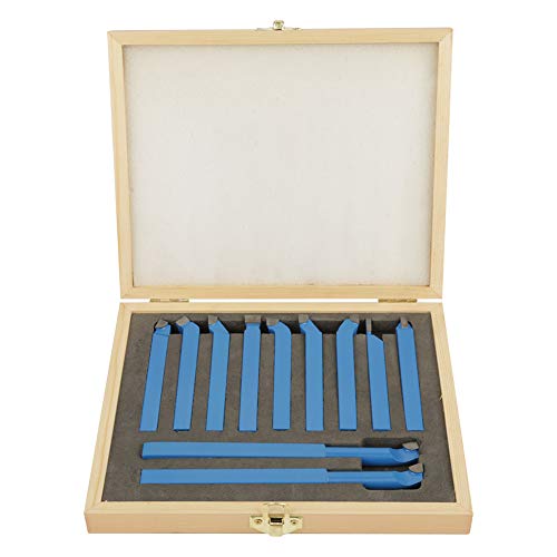 11-teiliges Drehmeißel Set, Hartmetall Drehstahl Satz Drehmeisel mit Wendeplatten mit Hartmetallspitze zum Schweißen Fräsen Schneiden und Drehen 12 x 12 mm 11-teiliges Drehmeißel Set, Hartmetall Drehstahl Satz Drehmeisel mit Wendeplatten mit Hartmetallspitze zum Schweißen Fräsen Schneiden und Drehen 12 x 12 mm von Ejoyous
