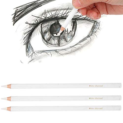 Weißer Kohle Bleistift, 3Pcs Weißer Kohlestift Professionell Zeichnen Kohlestift Kohle Bleistift Glattem Farbkern Aquarellstifte Farbstift Art Werkzeuge Set für Fine Art Supplies Weißer Kohle Bleistift, 3Pcs Weißer Kohlestift Professionell Zeichnen Kohlestift Kohle Bleistift Glattem Farbkern Aquarellstifte Farbstift Art Werkzeuge Set für Fine Art Supplies von Ejoyous