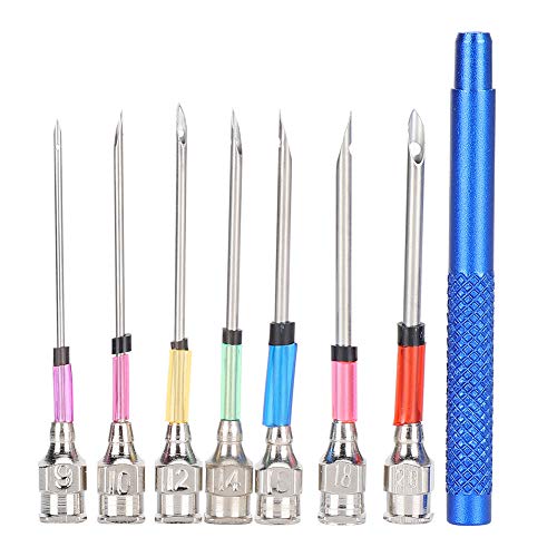8 Stück Punch Nadel Set, Sticken Stanznadel Kit Stickerei Punch Nadel Werkzeug Set mit Griff und 7 Stickstempelnadel, für Anfänger DIY Stickgarn Kreuzstich Nähen Handwerk Verzierung 8 Stück Punch Nadel Set, Sticken Stanznadel Kit Stickerei Punch Nadel Werkzeug Set mit Griff und 7 Stickstempelnadel, für Anfänger DIY Stickgarn Kreuzstich Nähen Handwerk Verzierung von Ejoyous