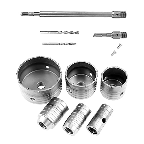 Bohrkrone beton Bohrkrone steckdose Dosensenker set mit 2 Feststellschrauben und 2 Zentrierbohrer 35mm 40mm 50mm 65mm 80mm 110mm zum Schneiden von sauberen Löchern in Beton Bohrkrone beton Bohrkrone steckdose Dosensenker set mit 2 Feststellschrauben und 2 Zentrierbohrer 35mm 40mm 50mm 65mm 80mm 110mm zum Schneiden von sauberen Löchern in Beton von Ejoyous