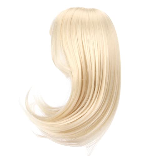 Ejoyous 1/6 Milch Gold Langes Haarpuppenperücke mit Pony für 1/6 Kugelgelenkpuppen, Leicht zu Stylen mit Wunderschön Genähtem Innerem Netz, aus Hochtemperaturbeständiger Seide, Mesh von Ejoyous