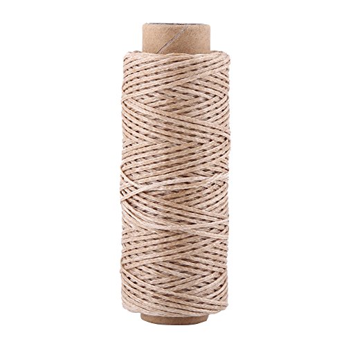 Ejoyous 1 Mm Gewachter Lederfaden, 50 M Flach Gewachertes Kabel für Geflochtene Armbänder Halsketten, Starke Ledernäher für Handverkehr, Khaki -Nähleitung Ideal für Reparaturen und Reparaturen und von Ejoyous
