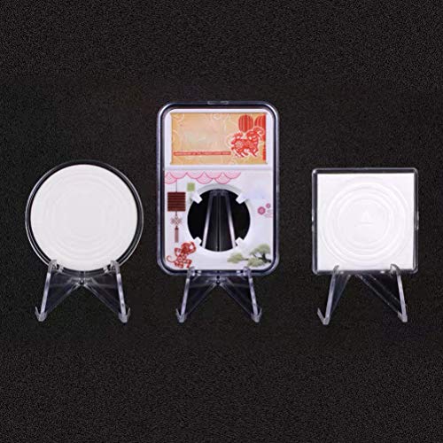Ejoyous 12pcs Mini -Acryl -Display Ständer Transparente Staffelei Ständer Showcase für Visitenkarten Fotos Kleine Teller Shells mit Robustem Sicherem Design (WHITE) von Ejoyous
