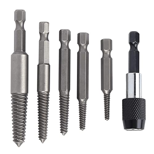 Ejoyous 6-teiliger Schraubenausdreher Set, Linksausdreher Schrauben Entferner Ausdrehwerkzeug Linksbohrer Schraubenentferner, für Beschädigte Festsitzende Schrauben Ejoyous 6-teiliger Schraubenausdreher Set, Linksausdreher Schrauben Entferner Ausdrehwerkzeug Linksbohrer Schraubenentferner, für Beschädigte Festsitzende Schrauben von Ejoyous