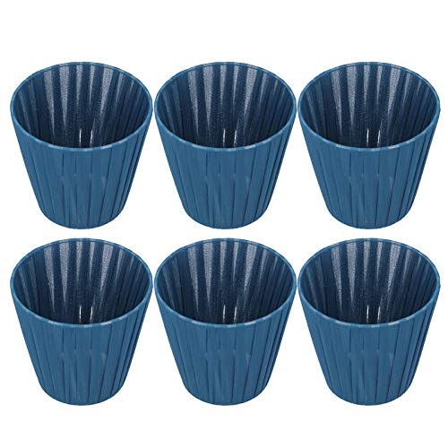 Ejoyous 6Pcs Lampenschirme, Blau Stoff Lampenschirm Nachttisch Lampenschirm Flachs Kerze Kronleuchter Lampenschirm für Tischlampen Stehlampen Hängelampe kleine Größe A B C F P Glühbirnen von Ejoyous