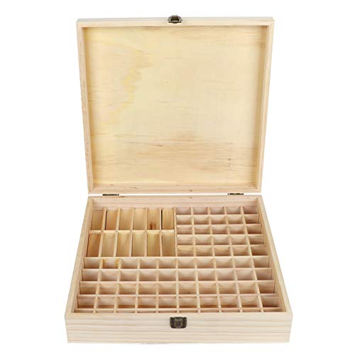 Ejoyous 87 Slots Ätherische Öle Box Holz, Tragbar Ätherisches Öl -Box Flaschen Box Aufbewahrung Koffer Box für Nagellack Duftöle Ätherisches Öl Stain und Lippenstift von Ejoyous
