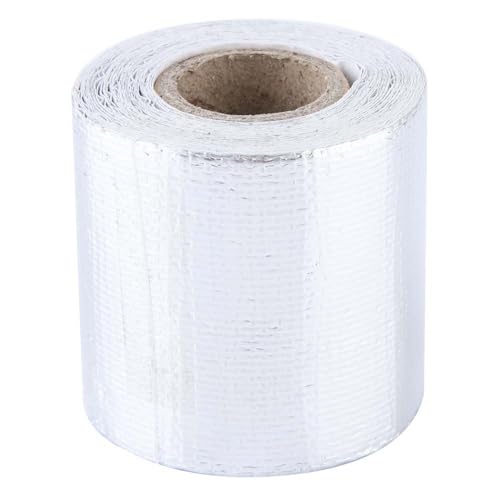 Ejoyous Aluminium Klebeband Hitzeschutzband Wärmebarriereband 5m x 5cm hitzebeständig schalldämmend flammhemmend mit starkem Haftkleber für Motorhaube Fahrzeugsitze Feuerwand (Silber 5m*5 cm) von Ejoyous