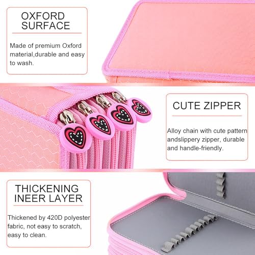 Ejoyous Bleistiftkoffer mit Großer Kapazität, Tragbarer und Stilvoller Bleistiftorganisator, Schutzmaterial Oxford, 72 Loch Mehrschichtiges Design, mit Niedlichem Reißverschluss, für Studenten, Ejoyous Bleistiftkoffer mit Großer Kapazität, Tragbarer und Stilvoller Bleistiftorganisator, Schutzmaterial Oxford, 72 Loch Mehrschichtiges Design, mit Niedlichem Reißverschluss, für Studenten, von Ejoyous