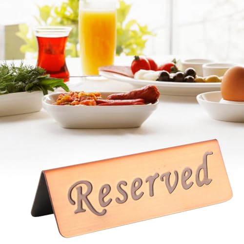 Ejoyous Doppelseitiges Reserviertes Tischschild Edelstahl Reserviertes Schild für Restaurants Cafe Bars mit Platzsparender Speicherwaschable, Dauerhaftes Design von Ejoyous