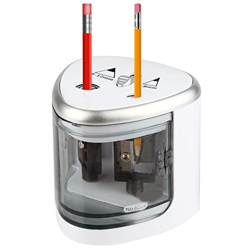 Ejoyous Elektrischer Bleistiftspitzer, Batteriebetrieben Doppelloch-Batteriespitzer kabellos mit großem Behälter für Heimbüro, Lehrer, Künstler 6-8mm 9-12mm Ejoyous Elektrischer Bleistiftspitzer, Batteriebetrieben Doppelloch-Batteriespitzer kabellos mit großem Behälter für Heimbüro, Lehrer, Künstler 6-8mm 9-12mm von Ejoyous