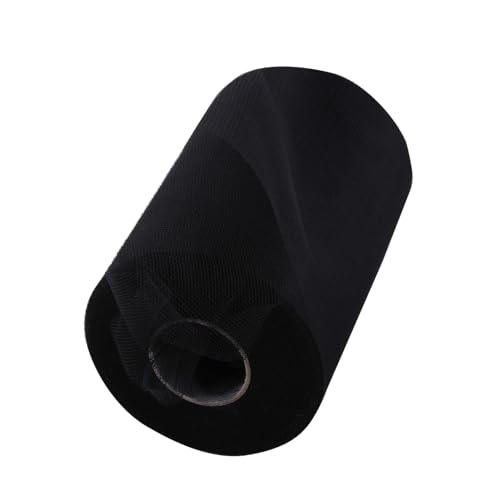 Ejoyous Fine Mesh Tuch Tülldekor, 15 Cm DIY Hochzeitsdekoration Roll Spool mit Mehrfarbigen Optionen, Einfach zu Bedienen für Stuhlbögen, Party, Verpackung (BLACK) von Ejoyous