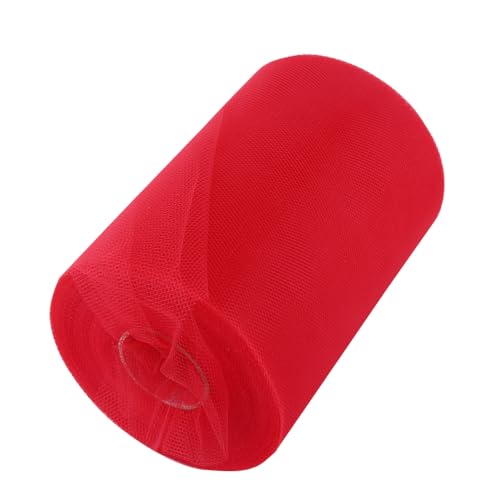 Ejoyous Fine Mesh Tuch Tülldekor, 15 Cm DIY Hochzeitsdekoration Roll Spool mit Mehrfarbigen Optionen, Einfach zu Bedienen für Stuhlbögen, Party, Verpackung (C17 Big Red) von Ejoyous