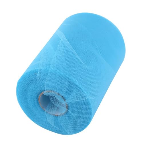 Ejoyous Fine Mesh Tuch Tülldekor, 15 Cm DIY Hochzeitsdekoration Roll Spool mit Mehrfarbigen Optionen, Einfach zu Bedienen für Stuhlbögen, Party, Verpackung (C22 Flacher Seeblau) von Ejoyous