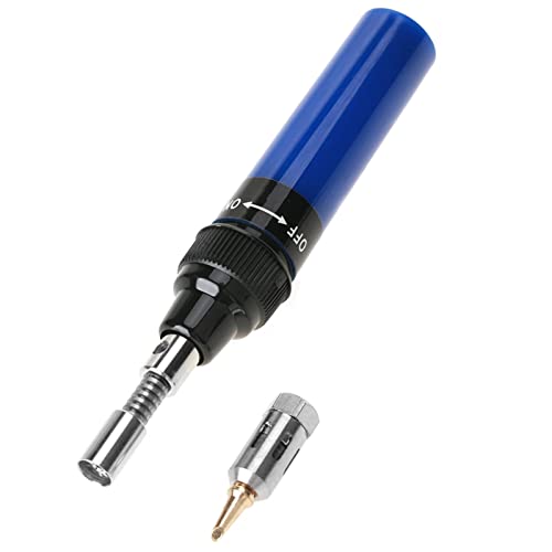 Ejoyous Gas Lötpistole kabellos 1300℃ Lötkolben mit Butangas für Elektronik Schmuck Reparatur leicht tragbar 450℃ einstellbar (BLUE) von Ejoyous