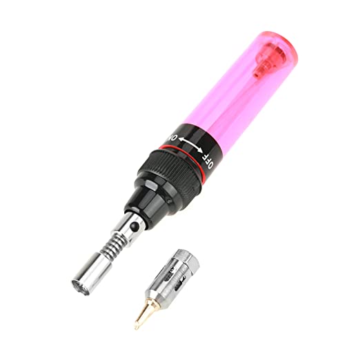 Ejoyous Gas Lötpistole kabellos 1300℃ Lötkolben mit Butangas für Elektronik Schmuck Reparatur leicht tragbar 450℃ einstellbar (Rot) von Ejoyous