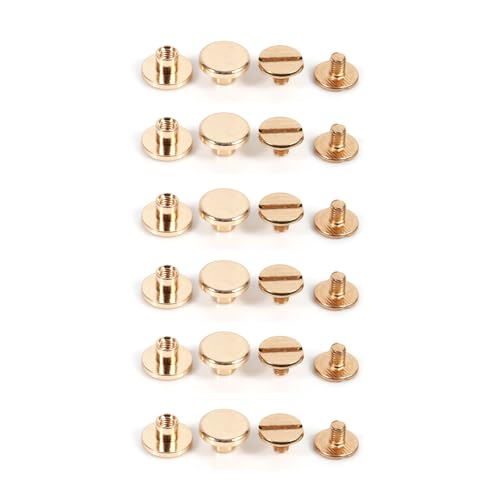 Ejoyous Klassische Goldene Messingknöpfen, 10 -Sets -Messingstollenschraube für Ledernieten mit 10, Messingnagel Nieten Gold Leathercraft Nieten, Material: Messing, Geeignet für Gepäck, Geeignet, Ejoyous Klassische Goldene Messingknöpfen, 10 -Sets -Messingstollenschraube für Ledernieten mit 10, Messingnagel Nieten Gold Leathercraft Nieten, Material: Messing, Geeignet für Gepäck, Geeignet, von Ejoyous
