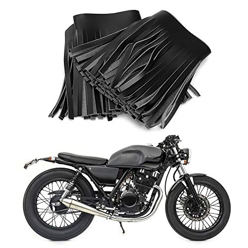 Ejoyous Satteltaschen-Fransen, Schwarze Leder-Floorboard-Sattelbeutel für Motorradpedale und Satteltaschen, Hochwertiges Künstliches Leder, Premium-Dekoration, Volle Verlängerung Bis zu (Schwarzer Ejoyous Satteltaschen-Fransen, Schwarze Leder-Floorboard-Sattelbeutel für Motorradpedale und Satteltaschen, Hochwertiges Künstliches Leder, Premium-Dekoration, Volle Verlängerung Bis zu (Schwarzer von Ejoyous