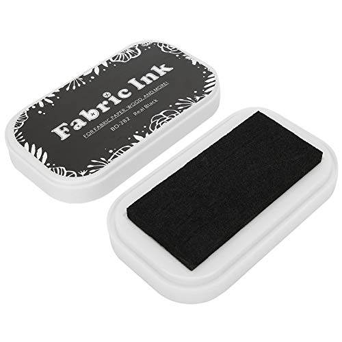 Ejoyous Stempelkissen Weiß Deckend, Pigmentkissen Stempelfarbe Tsukineko Permanente Ink Stempel Pad, für Kinder Geschenk DIY Gummistempel Papier Scrapbooking 9.5 x 5.52cm(BD-282 reines Schwarz) von Ejoyous