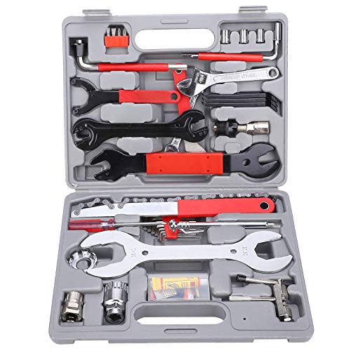 Fahrradreparatur Kit Fahrrad Reparatur Werkzeug Set 44tlg Multifunktionswerkzeug Fahrrad Werkzeugkoffer Fahrradwerkzeugset für Fahrrad Montagearbeiten und Reparaturen Fahrrad Werkzeug mit Tragekoffer von Ejoyous
