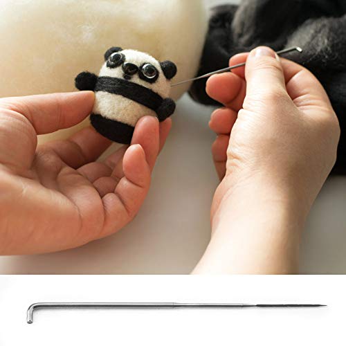 Filznadeln zum Trockenfilzen, 100 Stücke Filzen Nadeln Wollfilz Nadelfilz Filznadeln Nadelfilz Nadeln Werkzeug Zubehör, für Anfänger DIY Wollfilz Projekte (mittlere Nadel) von Ejoyous