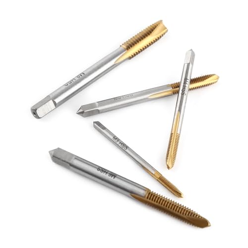 Gewindeschrauben -TAP -Kit, 5pcs M3 M4 M5 M6 M8 HSS TAP -Bohrer -Bit -Set Titanbeschichtete HSS -Metrik Hex Shank Screw Taps Tool Set, für durch Lochklopfen Gewindeschrauben -TAP -Kit, 5pcs M3 M4 M5 M6 M8 HSS TAP -Bohrer -Bit -Set Titanbeschichtete HSS -Metrik Hex Shank Screw Taps Tool Set, für durch Lochklopfen von Ejoyous