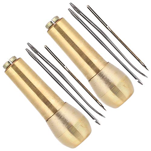 Nähahle Werkzeug, 2 Set Kupfergriff Nähahle Taper Leder Schuhmacherbedarf Schuh Reparatur Werkzeug Leder Handwerk Nadel Kit Holzgriff Kratzahle für Leder Stanzloch oder DIY Handarbeit Nähahle Werkzeug, 2 Set Kupfergriff Nähahle Taper Leder Schuhmacherbedarf Schuh Reparatur Werkzeug Leder Handwerk Nadel Kit Holzgriff Kratzahle für Leder Stanzloch oder DIY Handarbeit von Ejoyous
