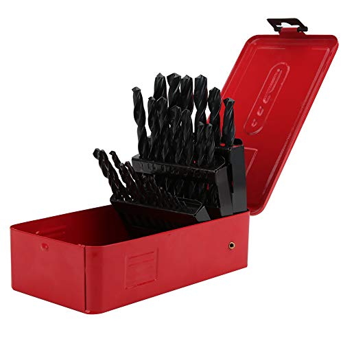 25tlg Metallbohrer Set, HSS Bohrer Set Metall Hochgeschwindigkeits-Stahlbohrer mit geradem Schaft, 1-13 mm für Stahl Alu Messing NE Metall Guss 25tlg Metallbohrer Set, HSS Bohrer Set Metall Hochgeschwindigkeits-Stahlbohrer mit geradem Schaft, 1-13 mm für Stahl Alu Messing NE Metall Guss von Ejoyous