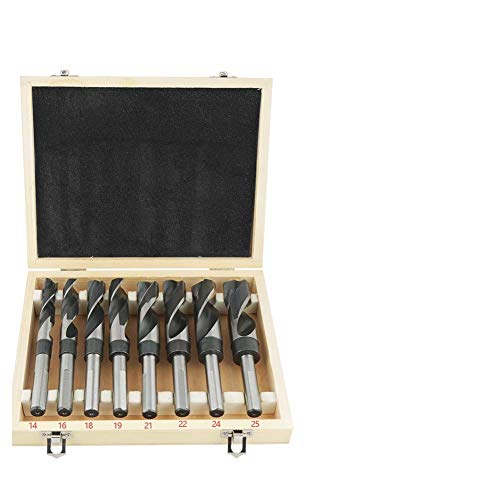 Spiralbohrer-Set, HSS Bohrer Spiralbohrer aus gehärtetem Stahl Spiralbohrersatz Metallspiralbohrer Set 8tlg Metallbohrer HSS Hohe Elastizität Und Zähigkeit 14/16/18/19/21/22/24/25 mm Spiralbohrer-Set, HSS Bohrer Spiralbohrer aus gehärtetem Stahl Spiralbohrersatz Metallspiralbohrer Set 8tlg Metallbohrer HSS Hohe Elastizität Und Zähigkeit 14/16/18/19/21/22/24/25 mm von Ejoyous