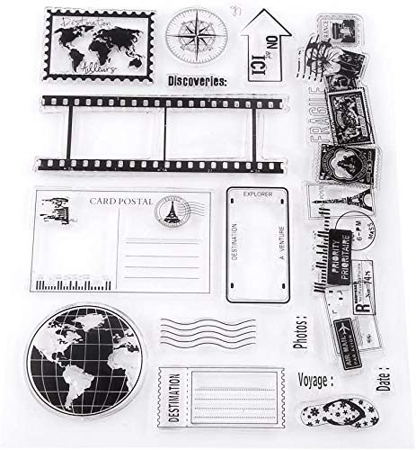 Transparent klarer Silikonstempel/Siegel, Erdkarte Reisethema Muster Gummidichtung Briefmarke für Journals Kartenherstellung Dekoration Scrapbooking Scrapping und Journale Transparent klarer Silikonstempel/Siegel, Erdkarte Reisethema Muster Gummidichtung Briefmarke für Journals Kartenherstellung Dekoration Scrapbooking Scrapping und Journale von Ejoyous