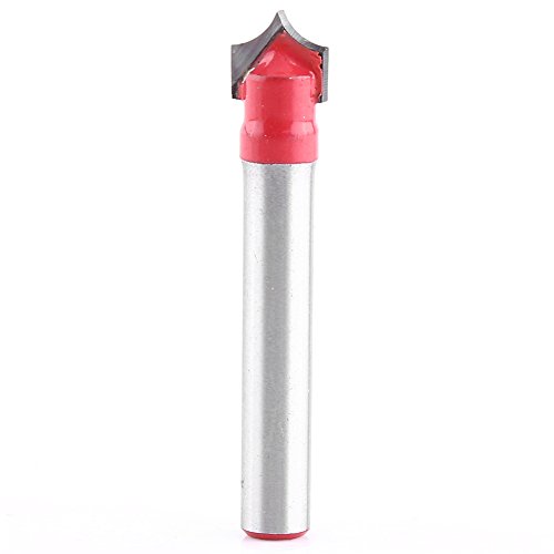 V Nutfräser V Formfräsen Holzschneider Messer CNC Fräser Wolframstahl Graviermaschine 90° 6 mm Schaft 8-32 mm Fräserdurchmesser Gravur(8MM Klingendurchmesser) von Ejoyous