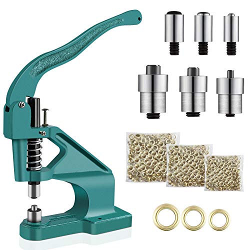 ösenzange für Stoffe, ösenpresse Set mit 3 Stanzformen und 900 Ösen Mehrzweck Nietmutternzange für Lederstoff Gürtel Kleidung Schuhe Handtaschen Ösen 6/10/12 mm von Ejoyous