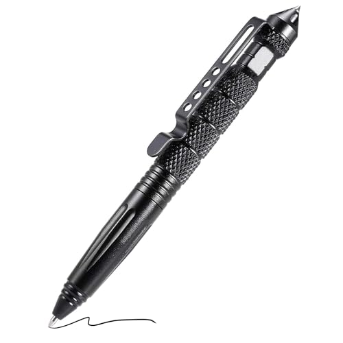 Ekunbuy Taktischer Kugelschreiber – Multifunktionaler Tactical Pen mit Wolframstahl Glasbrecher, 15,5 cm, für Notfälle und Selbstverteidigung (1 Stück) von Ekunbuy