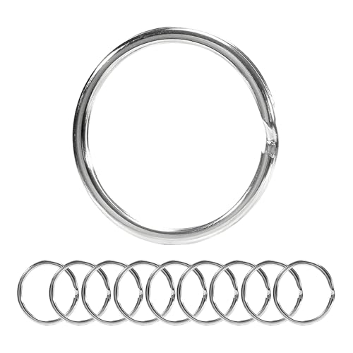 20 Stück Edelstahl Schlüsselringe, Robuste Metall Schlüsselanhänger, Mini Schlüsselring für DIY Basteln, Karabiner, Anhänger und Zubehör (25mm) von Elalove
