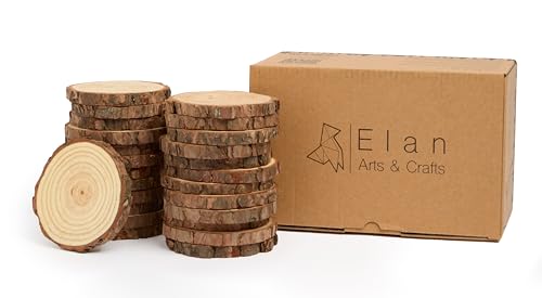 Elan Holzscheiben 10cm - 9cm Durchmesser 25 Stück, Baumstamm Scheiben, Baumscheiben Klein, Runde Holzscheiben Deko, Holzscheibe Rund, Baumscheiben 10cm, Runde Holzplatte, Holz Weihnachten Elan Holzscheiben 10cm - 9cm Durchmesser 25 Stück, Baumstamm Scheiben, Baumscheiben Klein, Runde Holzscheiben Deko, Holzscheibe Rund, Baumscheiben 10cm, Runde Holzplatte, Holz Weihnachten von Elan