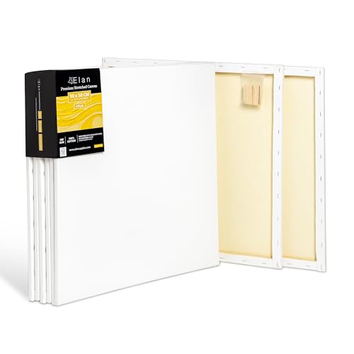 Elan Keilrahmen Leinwand 50x50 380g 6er Set, 380 G/M² 100% Baumwolle Leinwand zum Bemalen, Leinwände für Ölfarben, Leinwände zum Bemalen Elan Keilrahmen Leinwand 50x50 380g 6er Set, 380 G/M² 100% Baumwolle Leinwand zum Bemalen, Leinwände für Ölfarben, Leinwände zum Bemalen von Elan