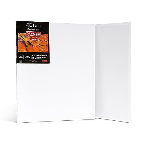 Elan Malkarton 50x60 6er Set, 100% Baumwolle Leinwand Dünn 3mm, Malpappe 50x60, Leinwand zum Bemalen 50x60, Malkarton für Acrylfarben, Leinwände für Acrylfarben, Leinwand 50x60, Painting Canvas 50x60 Elan Malkarton 50x60 6er Set, 100% Baumwolle Leinwand Dünn 3mm, Malpappe 50x60, Leinwand zum Bemalen 50x60, Malkarton für Acrylfarben, Leinwände für Acrylfarben, Leinwand 50x60, Painting Canvas 50x60 von Elan