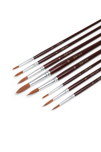 Elan Runde Pinselset mit kurzem Griff, 8X Runde Pinsel für Acrylfarben, Borstenpinsel, Künstlerpinsel Set, Acryl Pinselset, Malpinsel Acryl, Pinsel Acrylfarben, Round Paintbrush Set Elan Runde Pinselset mit kurzem Griff, 8X Runde Pinsel für Acrylfarben, Borstenpinsel, Künstlerpinsel Set, Acryl Pinselset, Malpinsel Acryl, Pinsel Acrylfarben, Round Paintbrush Set von Elan
