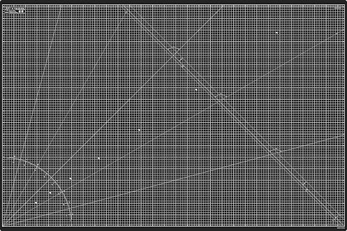 Elan Schneidematte 100x150 CM Schwarz, 5-lagige Schneidematte 100x150 Selbstheilend, Bastelunterlage Schnittfest, Cutting Mat, Large Craft Mat von Elan
