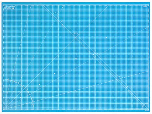 Elan Schneidematte A0 Blau, 5-lagige Schneidematte Selbstheilend, Bastelunterlage Schnittfest, Bastelmatte, Schreibtischunterlage und Schneidematte 120 x 90 CM, Schneideunterlage A0 zum Nähen von Elan