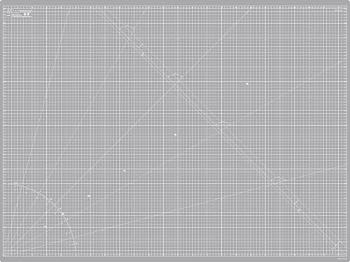 Elan Schneidematte A0 Grau, 5-lagige Schneidematte Selbstheilend, Bastelunterlage Schnittfest, Cutting Mat, Arbeitsunterlage Werkstatt Schneidematte Nähen 120x90 CM Schneideunterlage von Elan