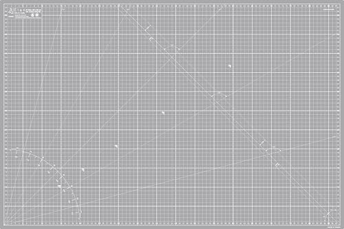 Elan Schneidematte A1 Grau, 5-lagige Schneidematte 60x90 Selbstheilend, Bastelunterlage Schnittfest A1, Cutting Mat 60x90, Schneideunterlage Basteln von Elan